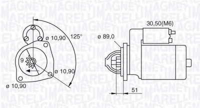 MAGNETI MARELLI 063522310330 -  Стартер
